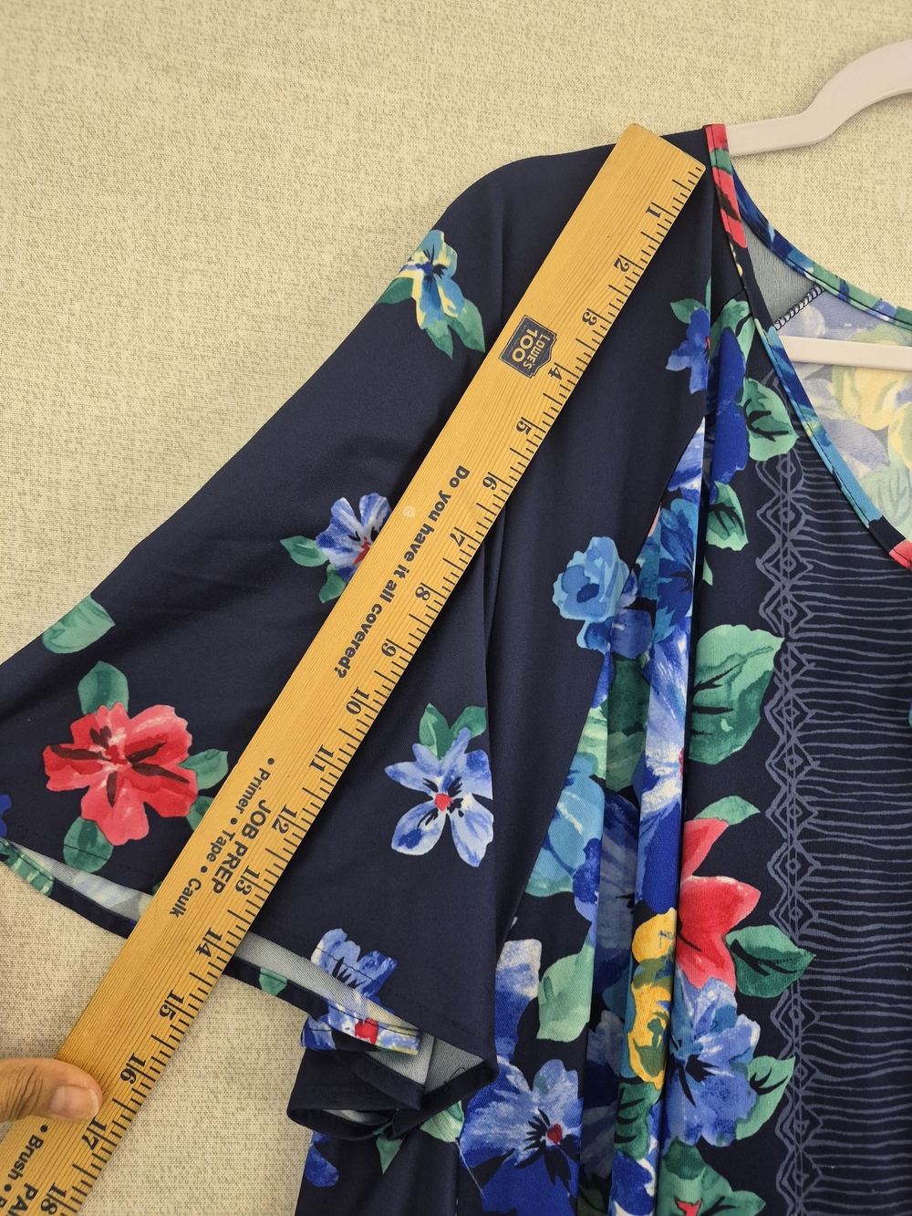 Within Floral Maxi Dress Navy Blue Colorful Flowers Short Sleeve Boho (SKU353 G) - Picture 4 of 14